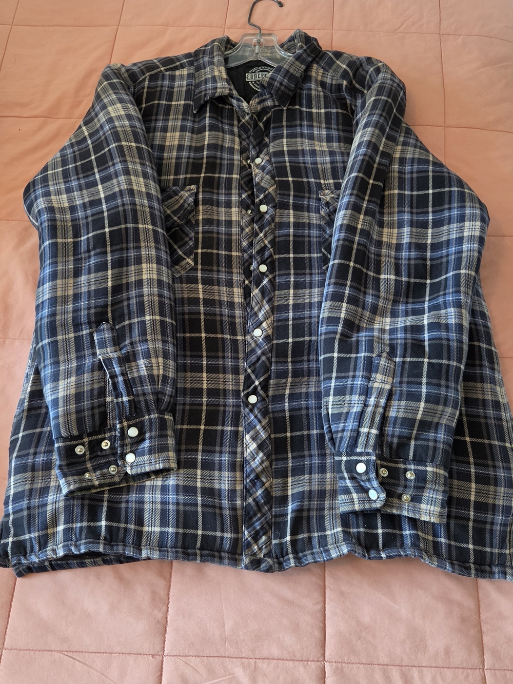 Pendleton Navy and Cream Plaid Lightweight Shirt Jacket